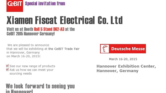 Выставка Fiscat будет проходить с 16 по 20 марта 2015 года на выставке CeBIT в Ганновере, Германия.